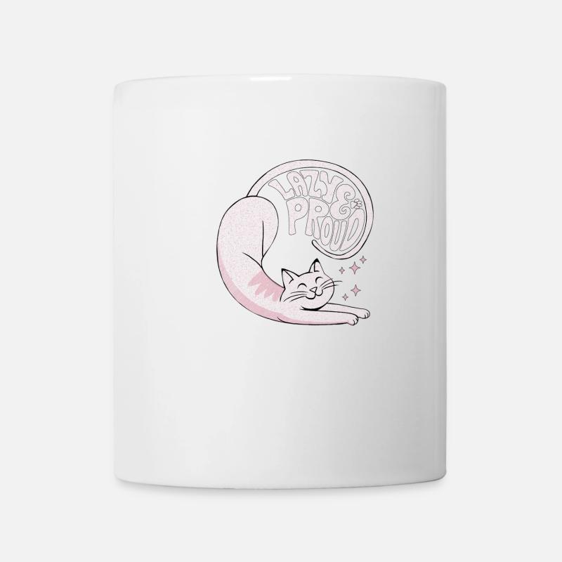 Faule und stolze Katzen - Tasse - Weiß