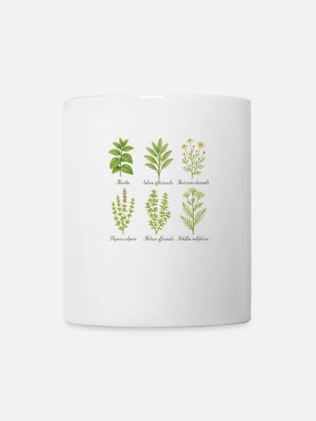 Heilpflanzen-Kollektion | Sechs Kräuter - Tasse - Weiß