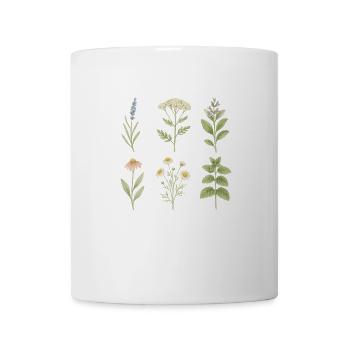 Heilkräuter-Kollektion | Botanische Vielfalt auf e - Tasse - Weiß - Vorne