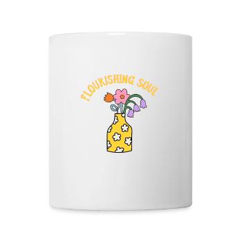Flourishing Soul - Aufblühende Seele - Erwachen - Tasse - Weiß - Vorne