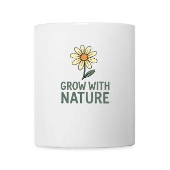 Grow with Nature – Flower Power - Mug - white - Front