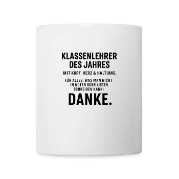 Cadeau de l’enseignant Adieu et remerciements - Mug blanc - blanc - Devant