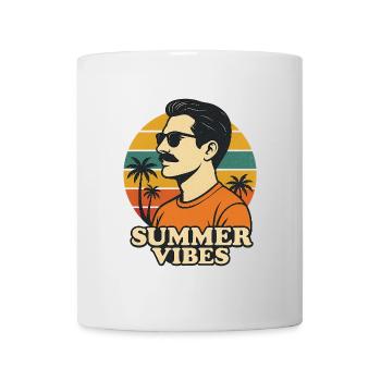 Sommer Vibes Retro Design - Tasse - Weiß - Vorne