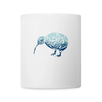 Maori Kiwi Oiseau Bleu - Idée cadeau - Mug blanc - blanc - Devant