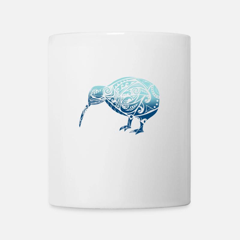 Maori Kiwi Vogel Blau - Geschenkidee - Tasse - Weiß
