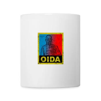 Oida Österreich Kaiser Monarch Text Spruch Design - Tasse - Weiß - Vorne