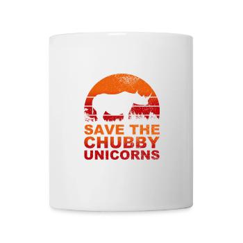 Save The Chubby Unicorns I Einhorn Nashorn Design - Tasse - Weiß - Vorne