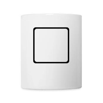 Carré aux coins arrondis - Mug blanc - blanc - Devant