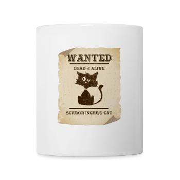 Gesuchte tote und lebendige Katze Tiergrafik - Tasse - Weiß - Vorne