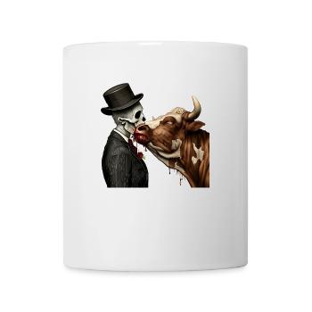 Gentlemen zombie kisses cow - Mug - white - Front