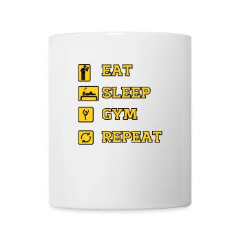 Eat Gym Repeat - Mug - white - Front