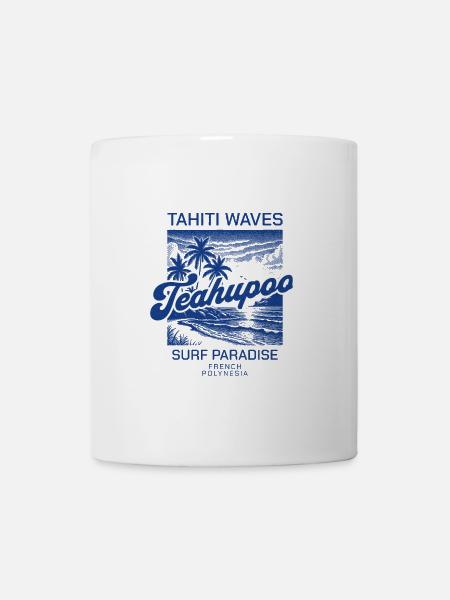 Tahiti waves surf paradise - Mug blanc - blanc