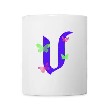 Schmetterlinge - Tasse - Weiß - Vorne