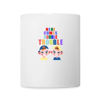 Voici les jumeaux double Trouble - Mug blanc - blanc - Devant