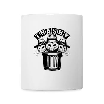 3 cool possums trash gang in the trash can - Mug - white - Front