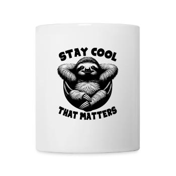 Funny sloth, stay cool, that's important - Mug - white - Front