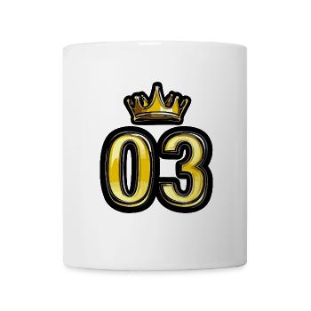 Couronne à 3 chiffres - Mug blanc - blanc - Devant