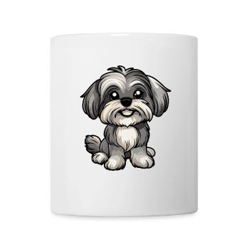Chien Bichon Cochon Mignon - Mug blanc - blanc - Devant