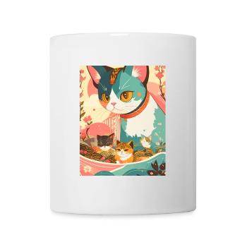 Katze ,Japan ,Kawaii,anime,Katzen,Comic - Tasse - Weiß - Vorne
