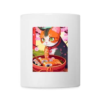 sushi ,Katze ,Japan , Kawaii,anime - Tasse - Weiß - Vorne