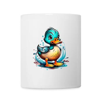 Niedliches Enten-Design mit Wasser-Details - Tasse - Weiß - Vorne