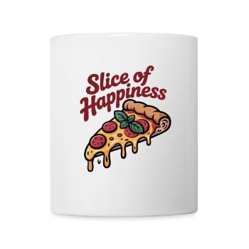 Tranche de bonheur - Pizza - Mug blanc - blanc - Devant