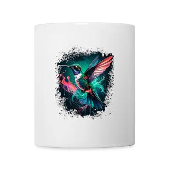 colibri, oiseau, illustration, coloré, graffiti - Mug blanc - blanc - Devant
