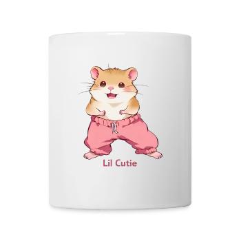 Lil Cutie – Niedlicher Hamster Retro Style - Tasse - Weiß - Vorne