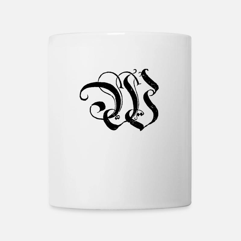 Typo lettre W - Mug blanc - blanc