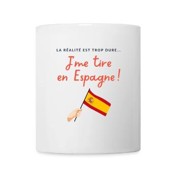 J'me tire en Espagne - Mug blanc - blanc - Devant