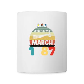 37 Jahre alt Baujahr 1987 Jahrgang März 1987 - Tasse - Weiß - Vorne