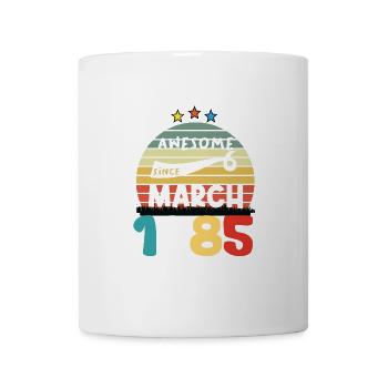 39 Years Old Made In 1985 Vintage March 1985 - Mug blanc - blanc - Devant