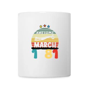 43 Years Old Made In 1981 Vintage March 1981 - Mug - white - Front