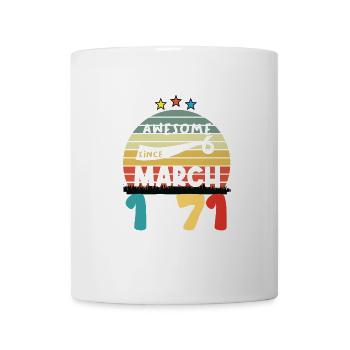 53 Jahre alt Hergestellt in 1971 Jahrgang März 1971 - Tasse - Weiß - Vorne