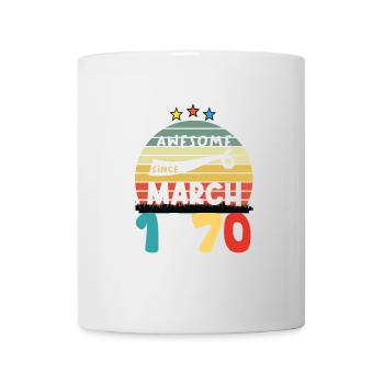 54 Years Old Made In 1970 Vintage March 1970 - Mug blanc - blanc - Devant