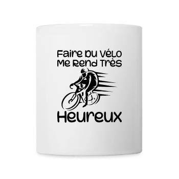 Radfahren macht mich sehr glücklich - Radfahren - Tasse - Weiß - Vorne