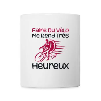 Radfahren macht mich sehr glücklich - Radfahren - Tasse - Weiß - Vorne