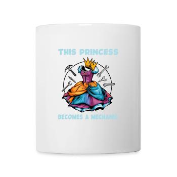 La princesse devient ingénieure mécanicienne - Mug blanc - blanc - Devant