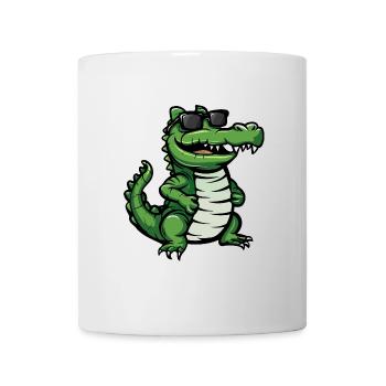 Alligator Bande dessinée cool - Mug blanc - blanc - Devant