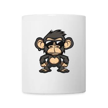 Affe Cool Comic - Tasse - Weiß - Vorne