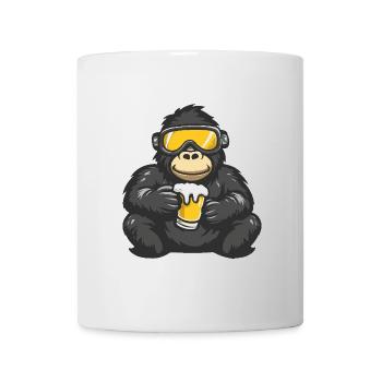 Gorilla Apres Ski Bier - Tasse - Weiß - Vorne