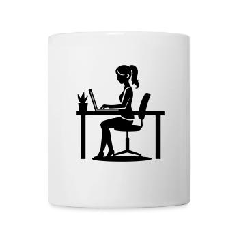 Woman Computer Job - Mug - white - Front