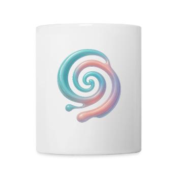 3D Spirale Pastell - Tasse - Weiß - Vorne
