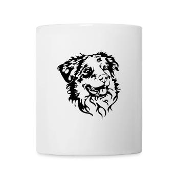 AUSTRALIAN SHEPHERD PORTRAIT Hunde Wilsigns Hund - Tasse - Weiß - Vorne