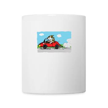 bolide et chien - Mug blanc - blanc - Devant