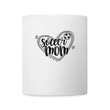 Soccer Heart Mom - Football Heart Mum - Gift - Mug - white - Front
