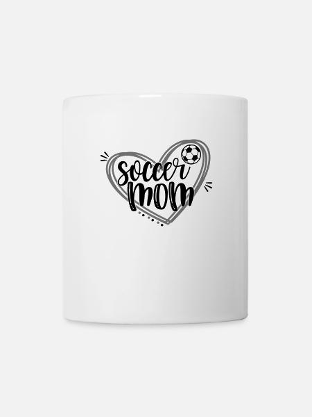 Soccer Heart Mom - Football Heart Mum - Cadeau - Mug blanc - blanc