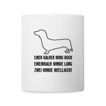 Schlauer intelligenter Dackel ich liebe Dackel - Tasse - Weiß - Vorne
