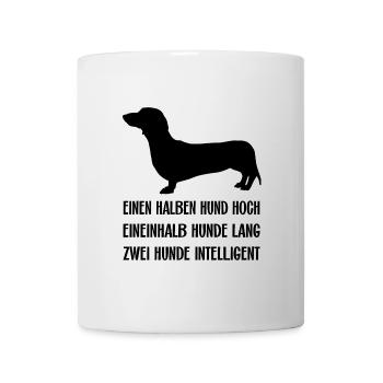 Schlauer intelligenter Dackel ich liebe Dackel - Tasse - Weiß - Vorne