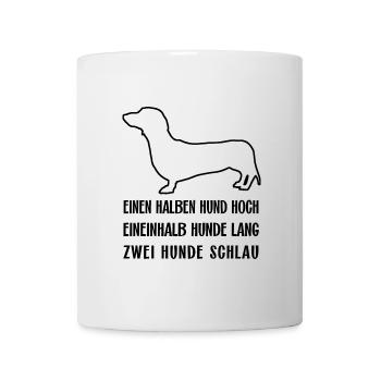 Schlauer intelligenter Dackel ich liebe Dackel - Tasse - Weiß - Vorne
